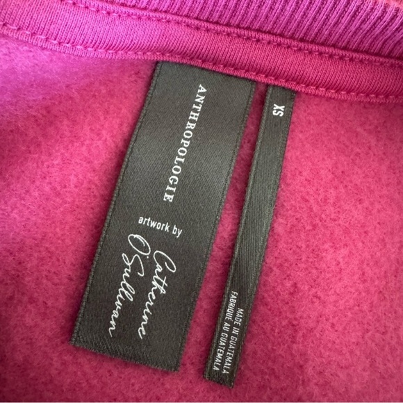 Anthropologie Zodiac Sweatshirt Catherine O'Sullivan Sagittarius Pink Size XS - Picture 6 of 9